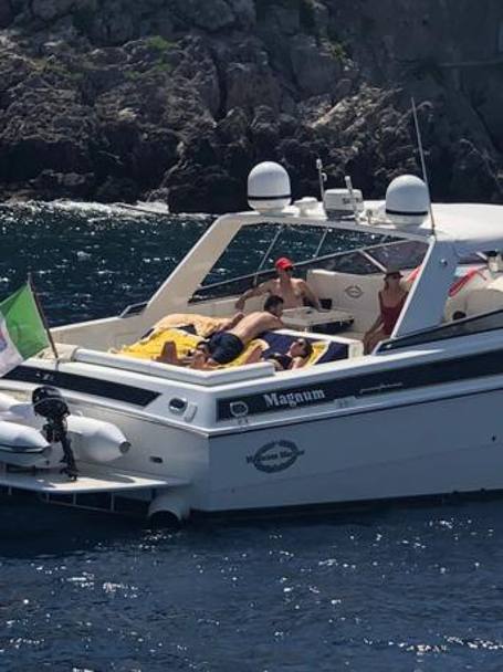 Sullo yacht a Capri. RomaPress